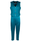 CBK Suits Pixie Satin Vest High Sea