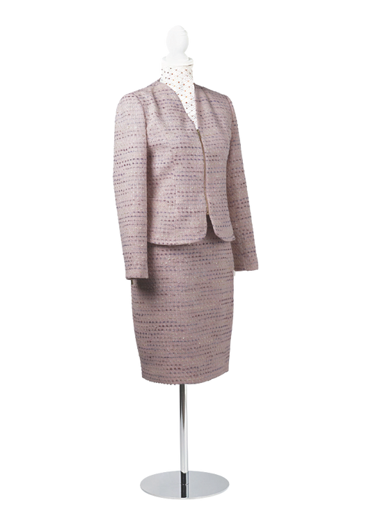 CBK Suits Cartier Zipper Tweed Suit Cherry Blossom