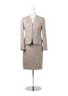 CBK Suits Cartier Zipper Tweed Suit Taupe