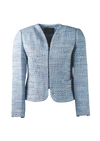CBK Suits Cartier Zipper Tweed Suit Ocean Blue