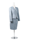 CBK Suits Cartier Zipper Tweed Suit Ocean Blue