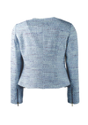 CBK Suits Cartier Zipper Tweed Suit Ocean Blue