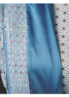 CBK Suits Cartier Zipper Tweed Suit Ocean Blue