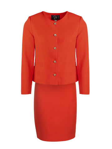 CBK Suits Nouveau Classic Suit Mandarin Red