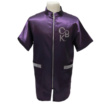 CBK Pet Care Grooming Jacket Purple Bling
