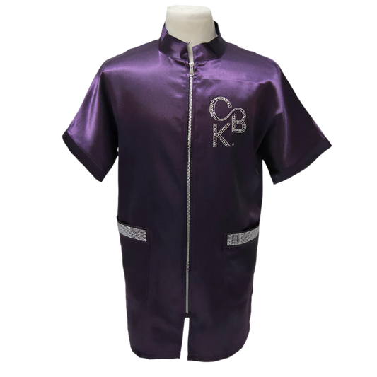 CBK Pet Care Grooming Jacket Purple Bling