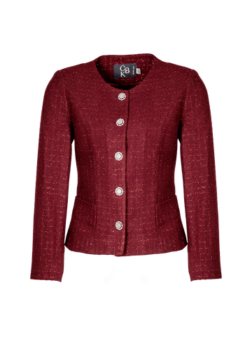 CBK Suits Nouveau Blazer Tweed Sparkle Bordeaux