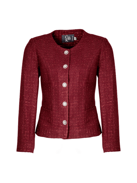 CBK Suits Nouveau Blazer Tweed Sparkle Bordeaux