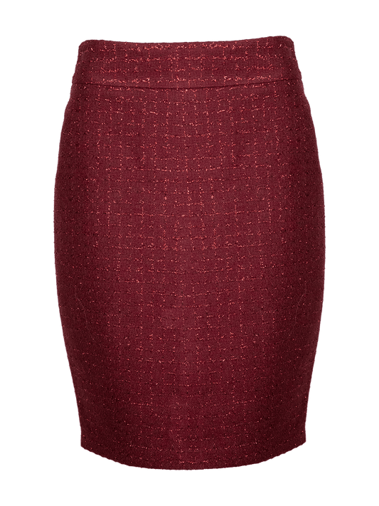 CBK Suits Nouveau Skirt Tweed Sparkle Bordeaux