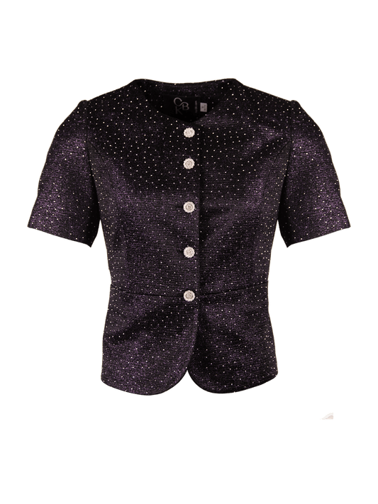 CBK Suits Bibi Blazer Purple With Rhinestone