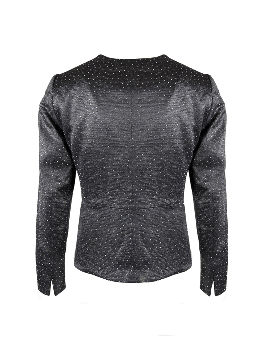 CBK Suits Icy Blazer Grey With Rhinestone
