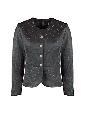 CBK Suits Icy Blazer Grey With Rhinestone