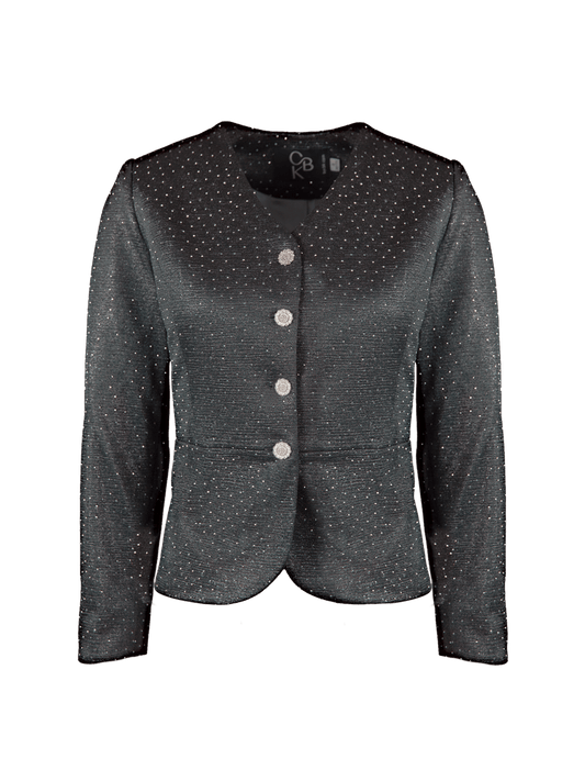 CBK Suits Icy Blazer Grey With Rhinestone