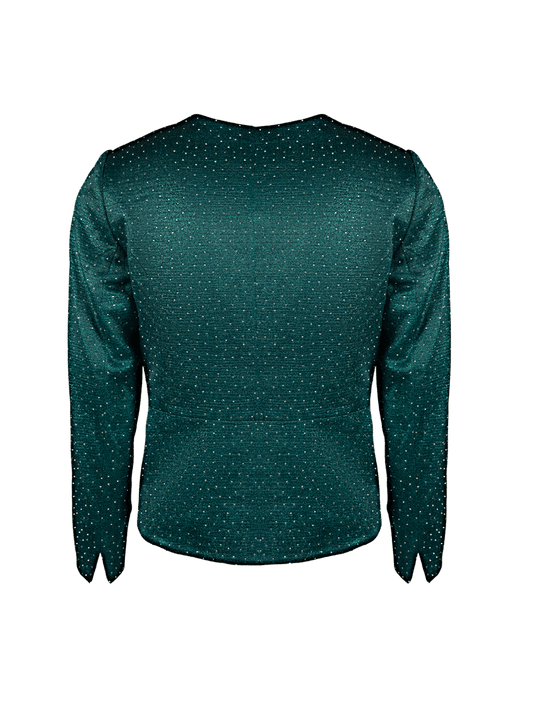 CBK Suits Icy Blazer Green with Rhinestone