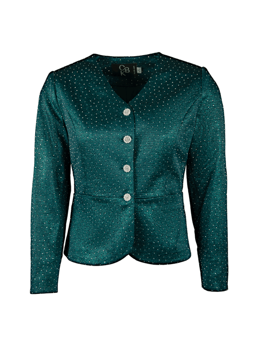 CBK Suits Icy Blazer Green with Rhinestone