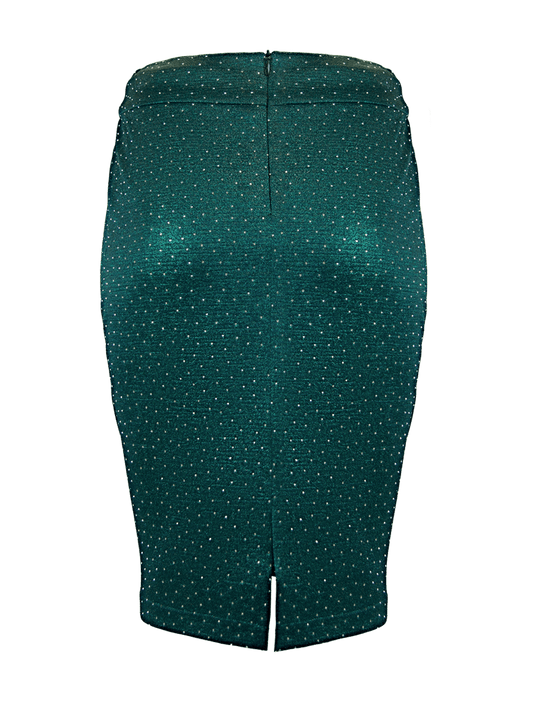 CBK Suits Icy Skirt Green With Rhinestone