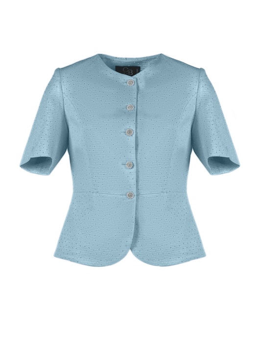 CBK Suits Bibi Blazer Light Blue with Rhinestone