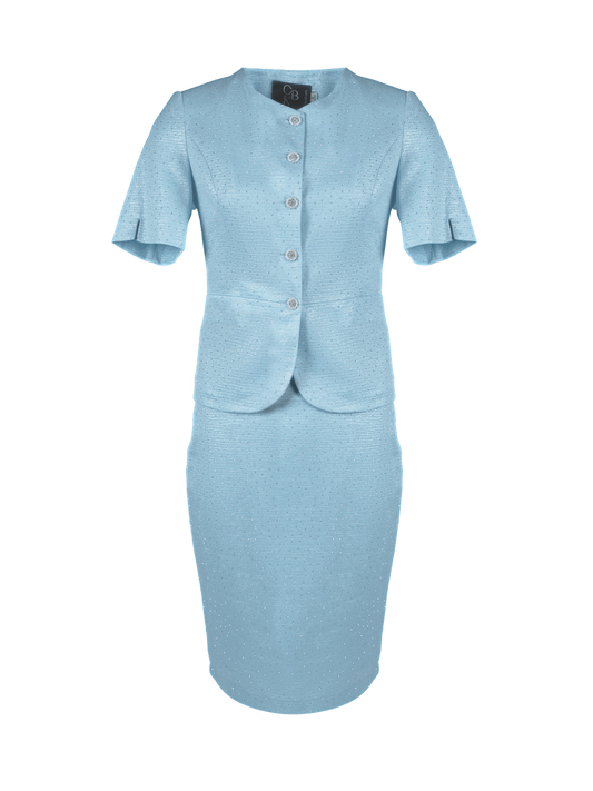 CBK Suits Bibi Suit Light Blue with Rhinestone