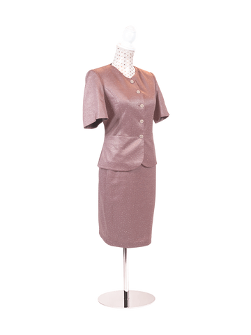 CBK Suits Bibi Short Sleeve Light Pink With Rhinestone