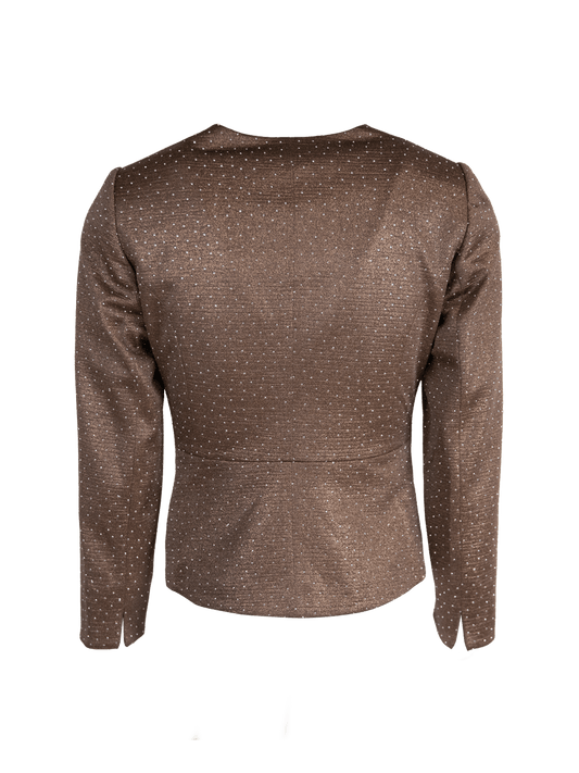 CBK Suits Icy Blazer Light Brown with Rhinestone