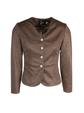 CBK Suits Icy Blazer Light Brown with Rhinestone