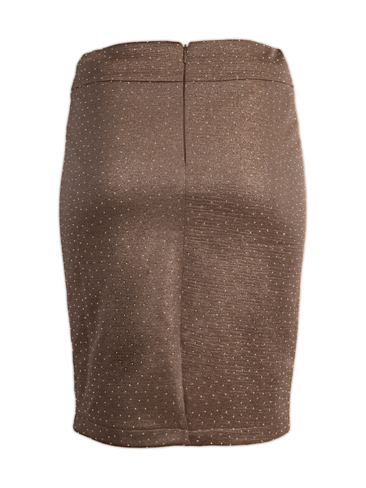 CBK Suits Icy Skirt Light Brown with Rhinestone