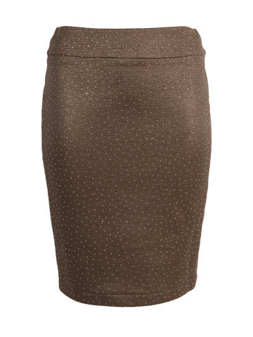 CBK Suits Icy Skirt Light Brown with Rhinestone