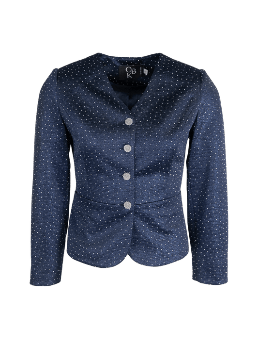 CBK Suits Icy Blazer Navy with Rhinestone