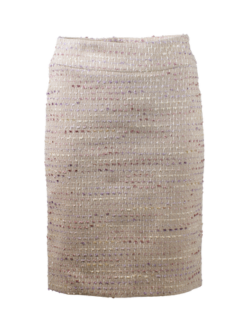 CBK Suits Cartier Zipper Tweed Skirt Taupe