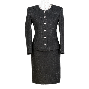 CBK Suits New Tweed Look Skirt - Black