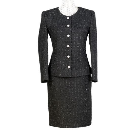 CBK Suits New Tweed Look Blazer - Black