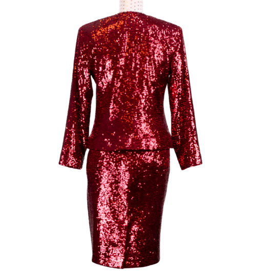CBK Suits Erva sequin blazer bordeaux