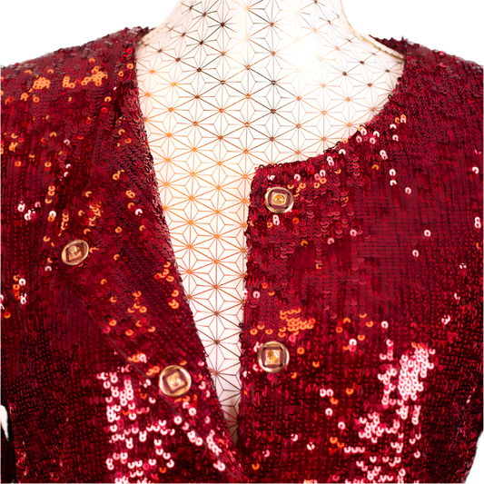 CBK Suits Erva sequin suit bordeaux