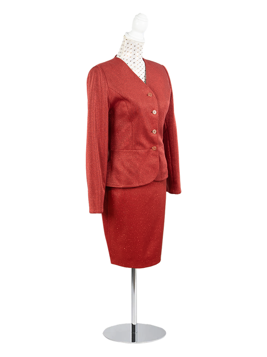 CBK Suits Icy Sparkling Suit Fiery Red