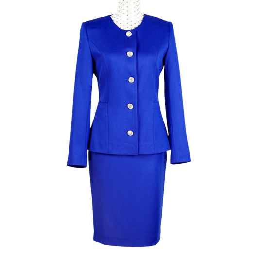 CBK Suits Saraya Classic Skirt - Cobalt Blue