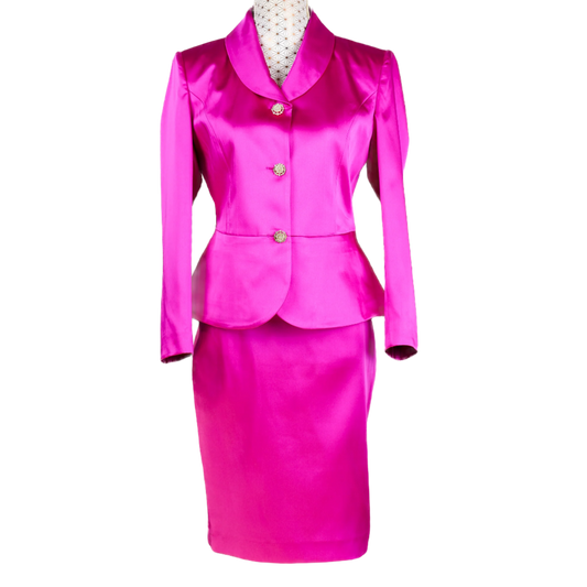 CBK Suits Marco satin skirt pink