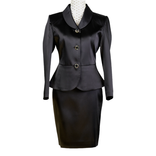 CBK Suits Marco satin skirt black