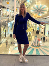CBK Suits Cartier zipper skirt cobalt blue
