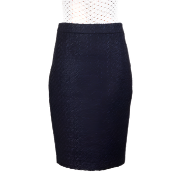 CBK Suits New Tweed Look Skirt - Navy